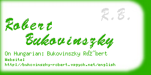 robert bukovinszky business card